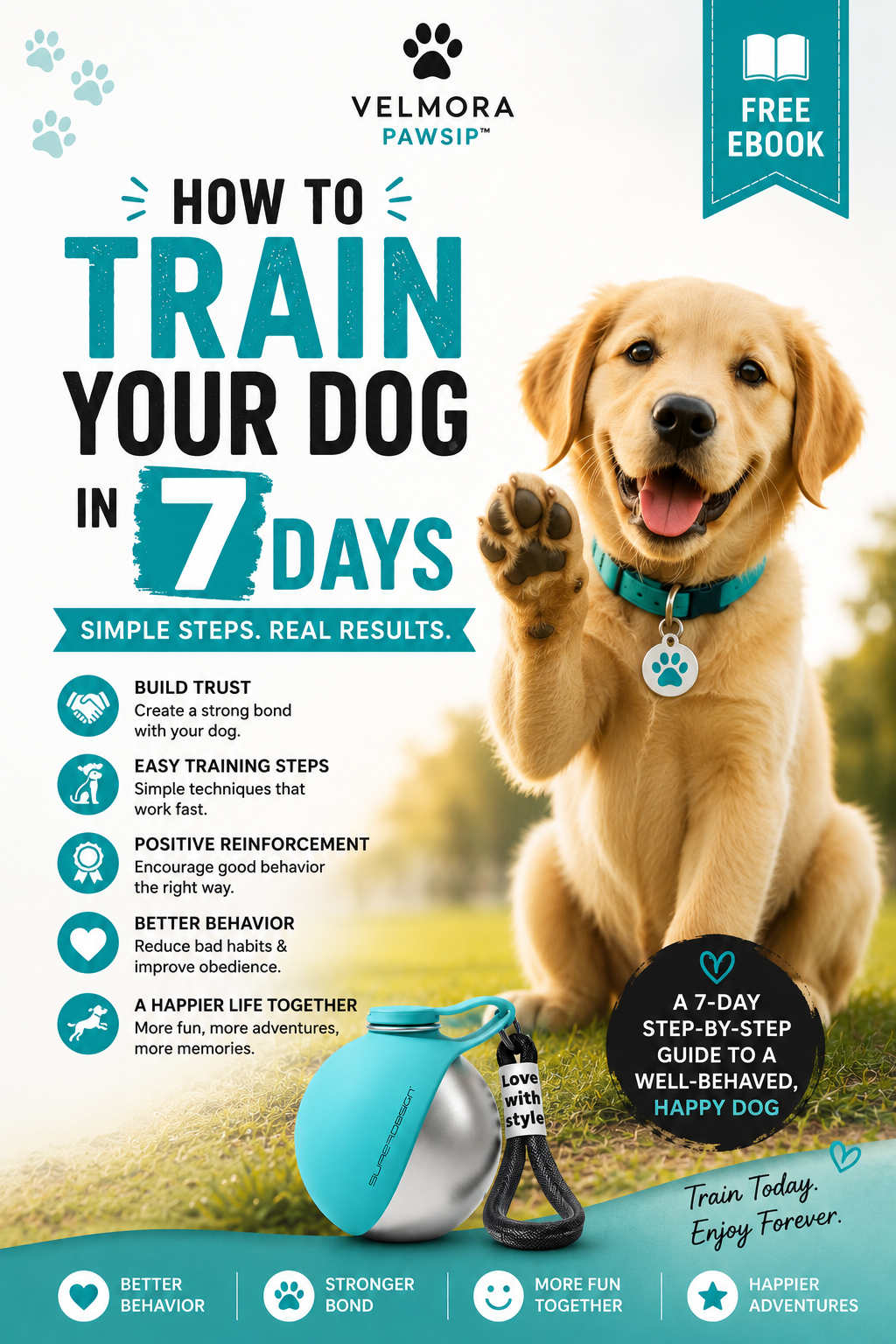 The PawSip™ 7-Day Happy Dog Training Guide